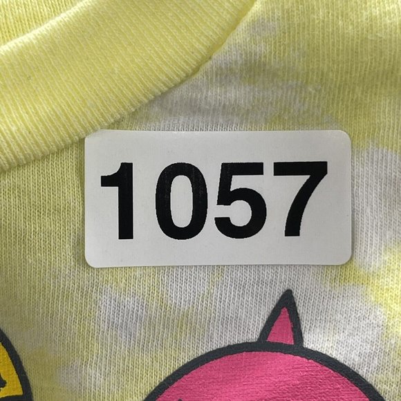 Pink Fong Baby Shark Romper Baby Boys Size 3-6 Months Yellow Tie Dye Romper 3M - Picture 6 of 6